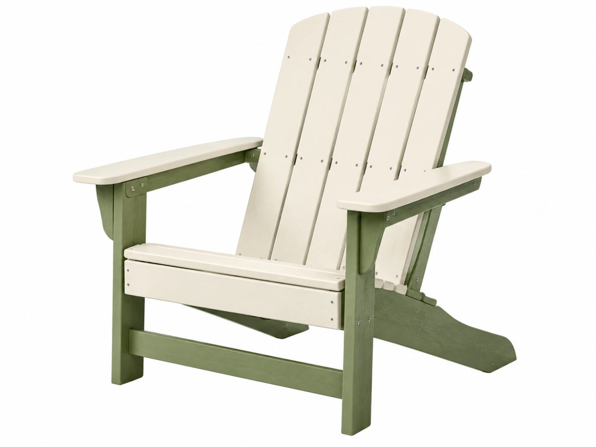 Adirondack Gartenstuhl 83 x 78 x 98 cm aus Holz in Cremegrün für Terrasse und Garten