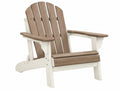 Adirondack Gartenstuhl 81 x 90 x 98 cm Kunststoff Braun Weiß mit breiten Armlehnen