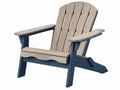 Adirondack Gartenstuhl 83 x 79 x 99 cm Kunststoff Beige Blau mit hoher Rückenlehne